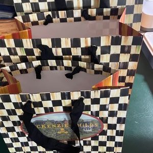 Set of 7 Mackenzie Child Courtly Check Gift Bags LARGE, MEDIUM AND SMALL EUC